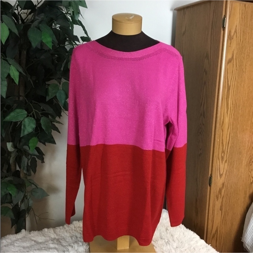 Apt 9 long sleeve sweater Woman’s size XXL pull over crewneck sparkly
